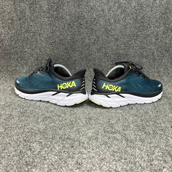 Hoka One One Clifton 8 Running Shoes Men's Size 9.5 Teal Blue Coral Athletic Run - Picture 7 of 13